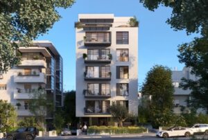 résidence boutique contemporaine au centre de Tel Aviv avec terrasses et jardins