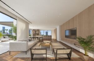 résidence boutique contemporaine au centre de Tel Aviv avec terrasses et jardins