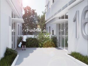 résidence boutique contemporaine proche de la mer au nord de Tel-Aviv