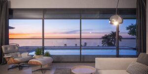 villa contemporaine en première ligne face à la mer à Netanya avec piscine privée