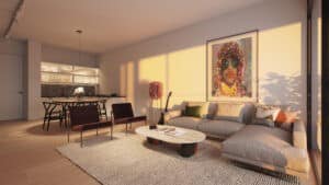 résidence contemporaine avec balcons et services premium dans le quartier Florentin à Tel Aviv