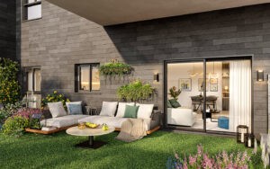 résidence moderne avec espaces verts et immeubles contemporains dans le quartier Or Yam à Or Akiva
