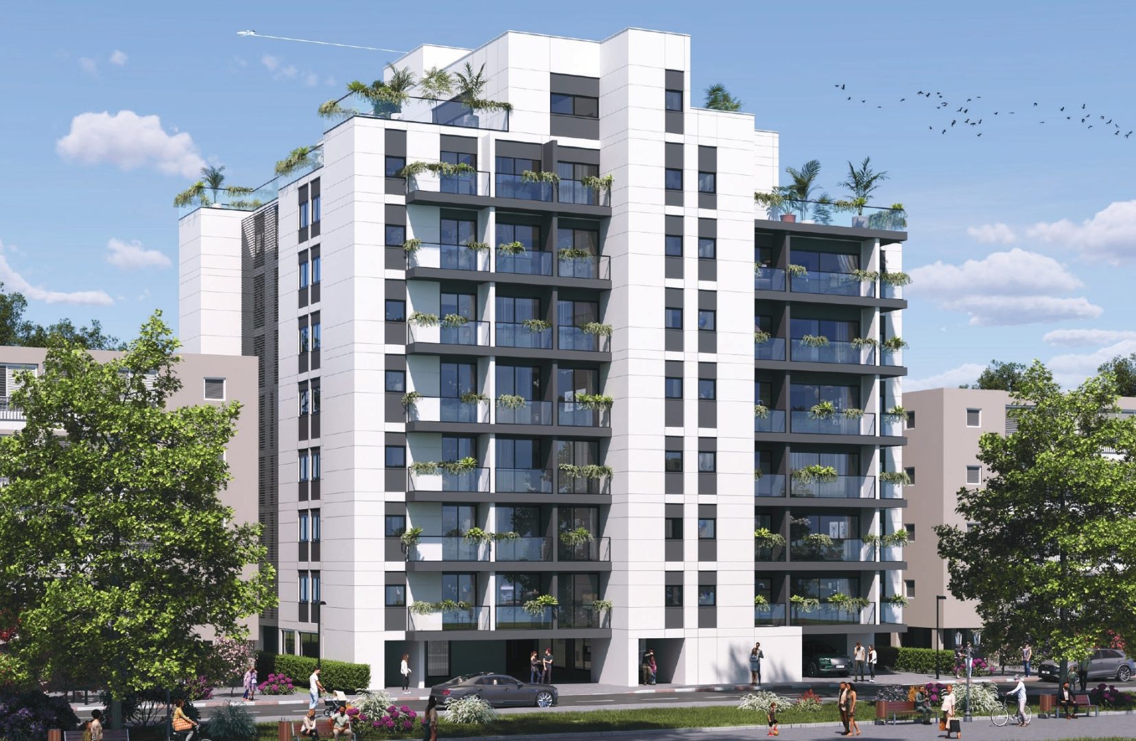 Projet immobilier neuf à Bat Yam rue Daniel – Appartements 3 et 4 pièces avec penthouses