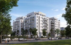 résidence contemporaine avec terrasses dans le quartier Yad Eliyahou à Tel Aviv