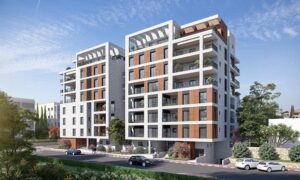 résidence moderne avec grandes terrasses dans un quartier résidentiel de Ra’anana