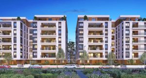 Vue extérieure du projet neuf dans le nord ancien de Tel Aviv, proche du parc HaYarkon