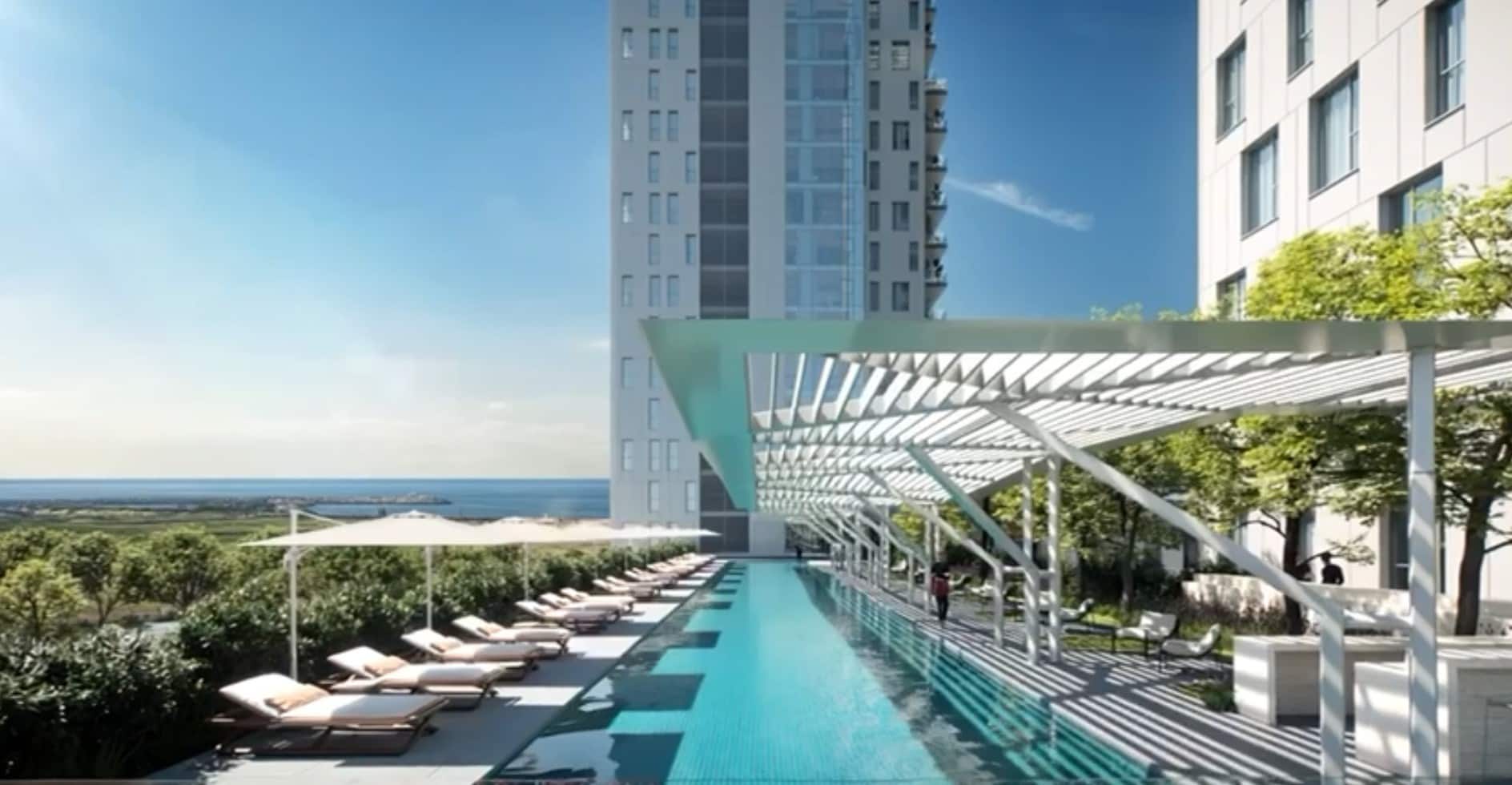 projet immobilier haut de gamme à Ramat Aviv avec piscine olympique