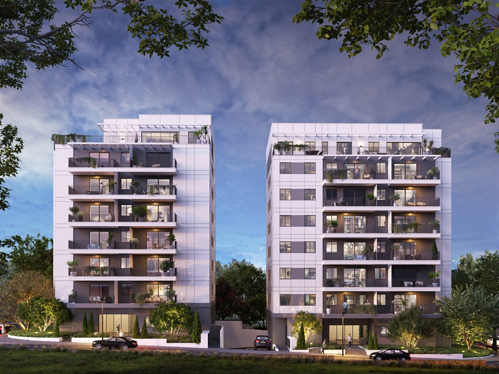 immeubles modernes entourés de verdure à Herzliya