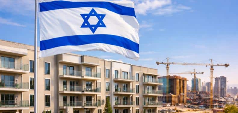 Immeubles résidentiels neufs en Israël illustrant le stock d’appartements invendus