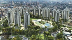 tours résidentielles modernes entourées d’un parc à Beer Sheva