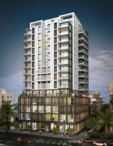 immeuble résidentiel moderne en front de mer à Bat Yam