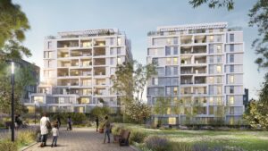 immeubles modernes entourés d’espaces verts à Ra’anana