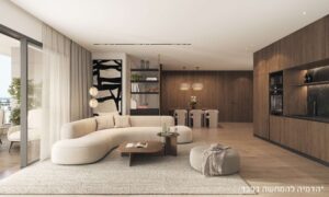 Nouveau quartier Hadera avec projet résidentiel moderne entre forêt et mer